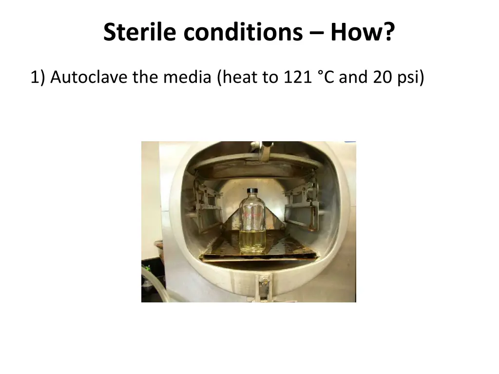 sterile conditions how