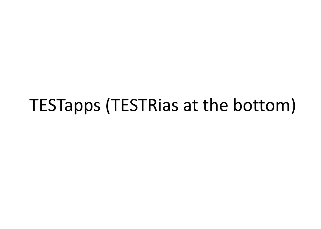 testapps testrias at the bottom