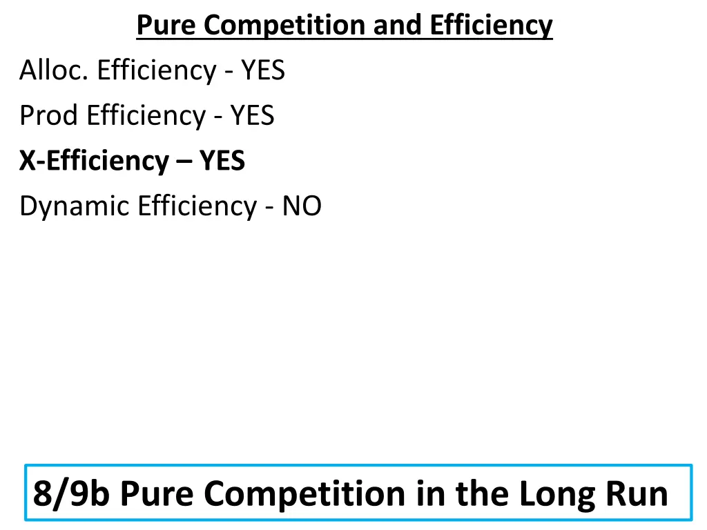 pure competition and efficiency alloc efficiency 1