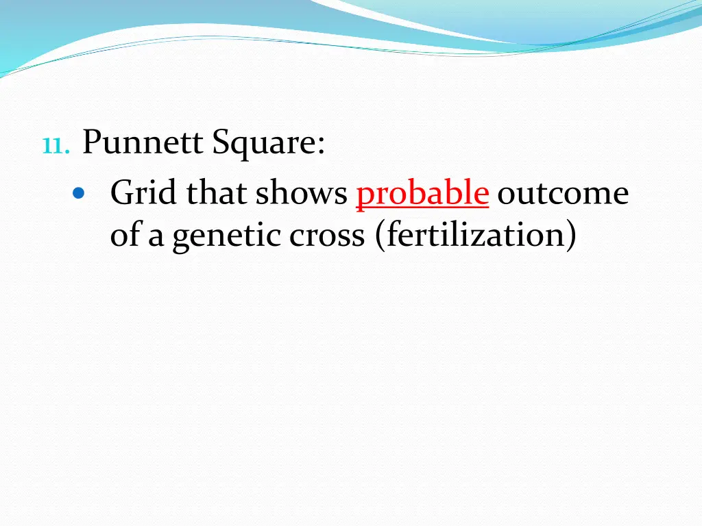 11 punnett square