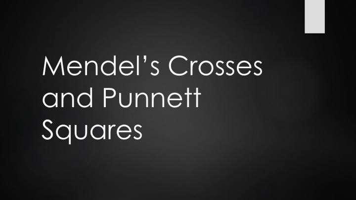 mendel s crosses and punnett squares