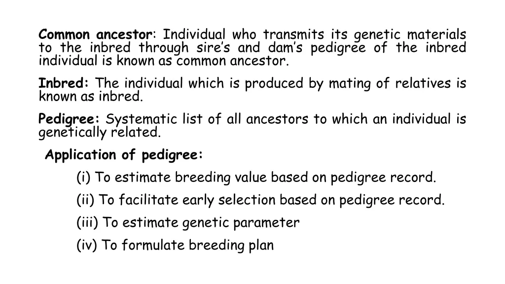 common ancestor individual who transmits