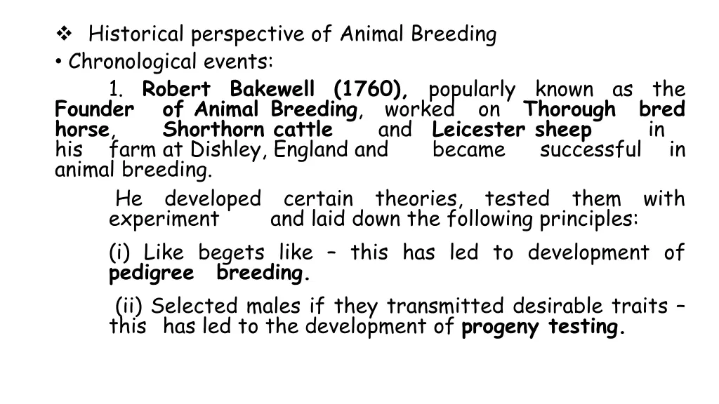 historical perspective of animal breeding