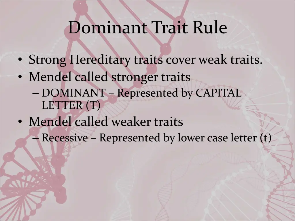 dominant trait rule