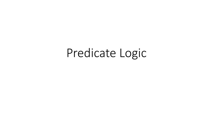 predicate logic