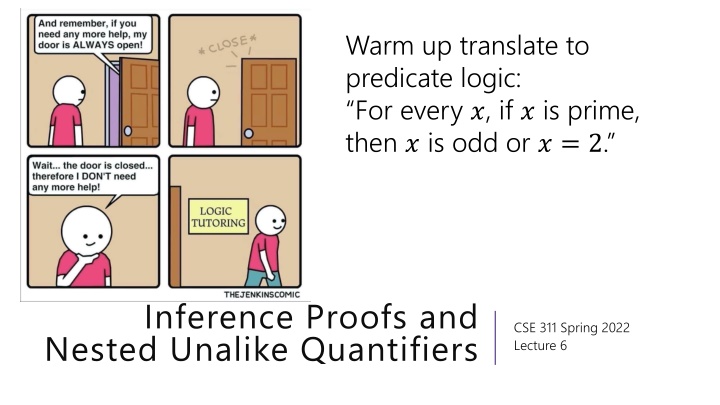 warm up translate to predicate logic for every