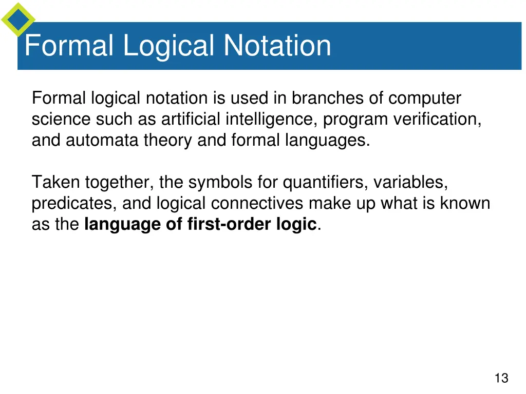 formal logical notation 1