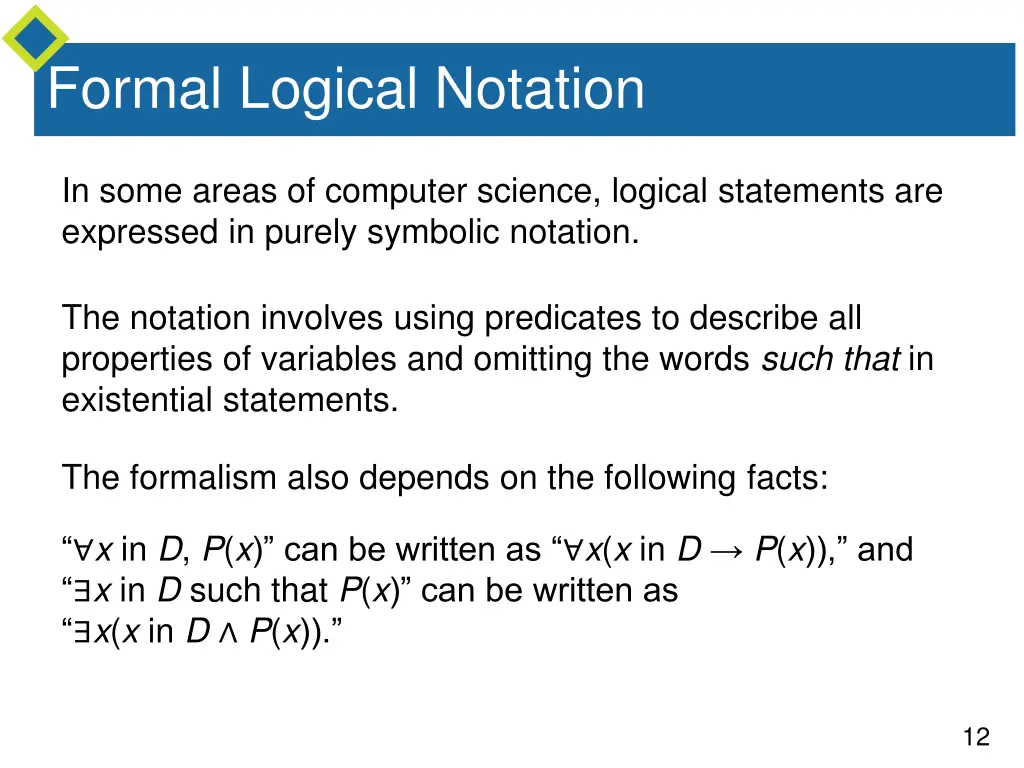 formal logical notation