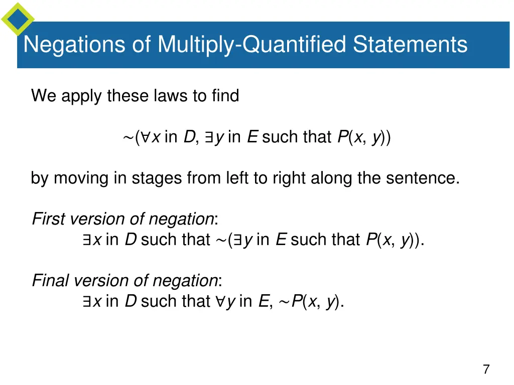 negations of multiply quantified statements 1