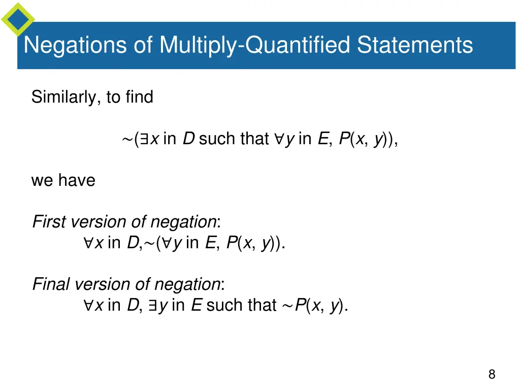 negations of multiply quantified statements 2