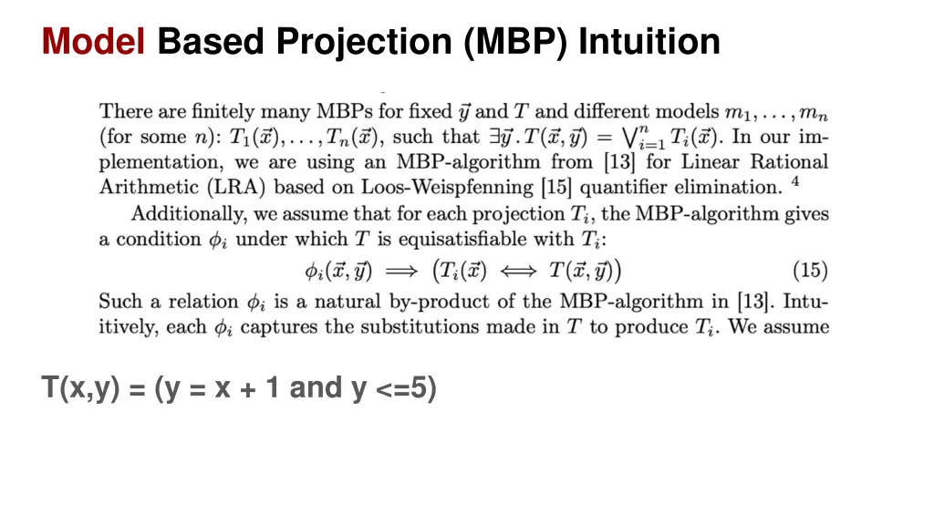 model based projection mbp intuition 4