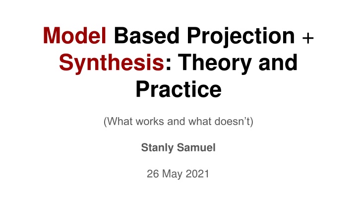 model based projection synthesis theory