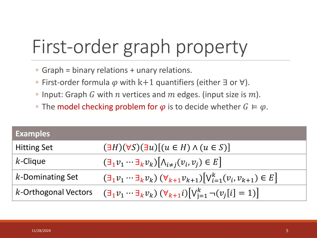 first order graph property