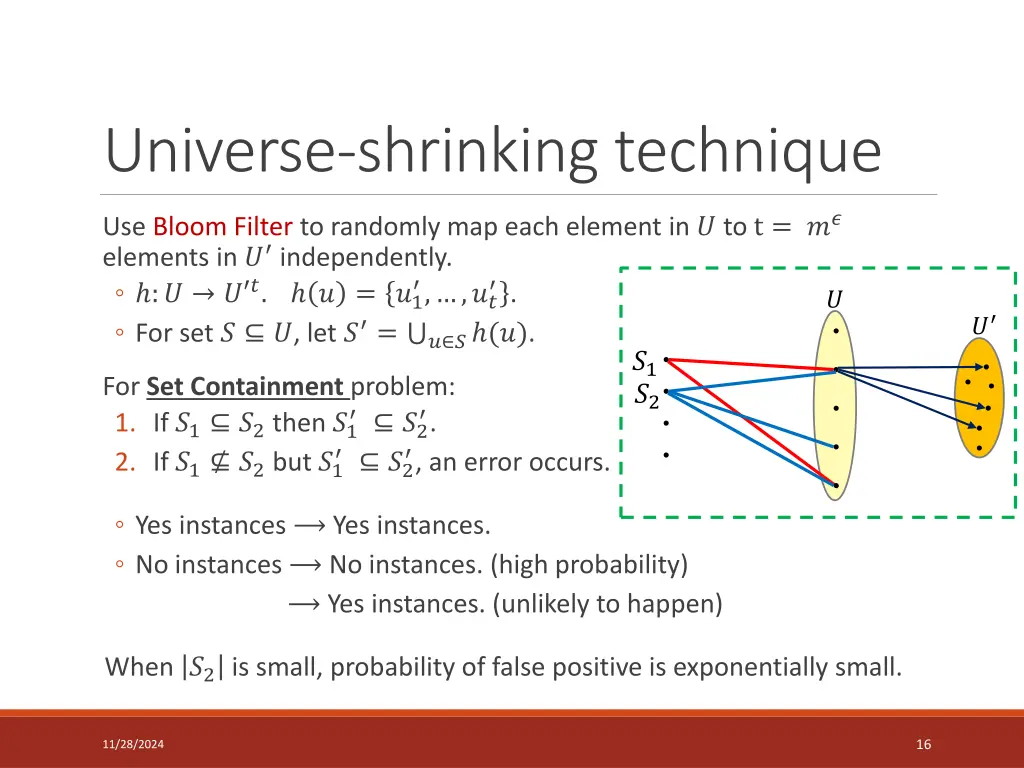 universe shrinking technique