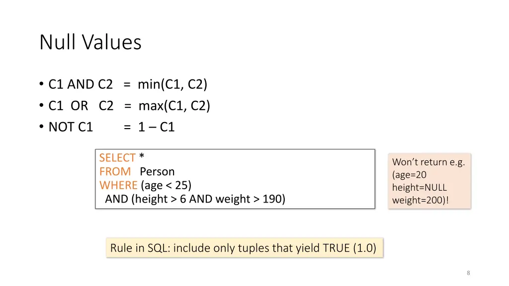 null values 1