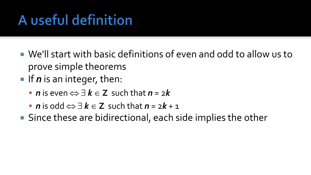 we ll start with basic definitions of even