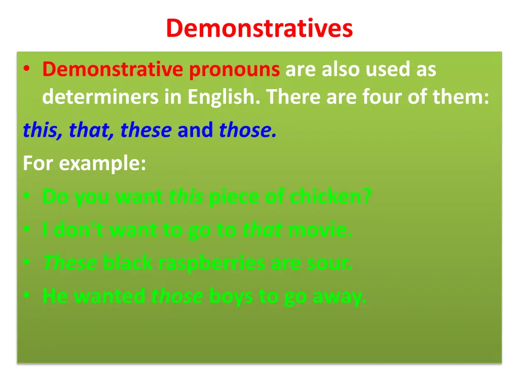 demonstratives