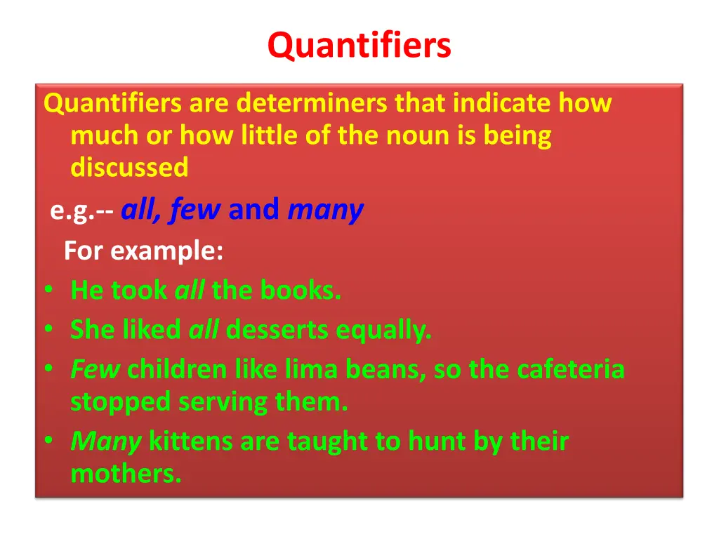 quantifiers