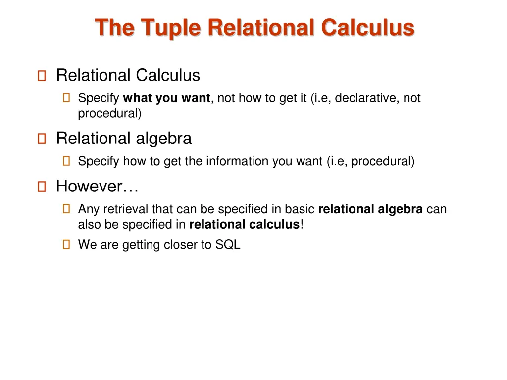 the tuple relational calculus