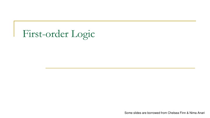 first order logic