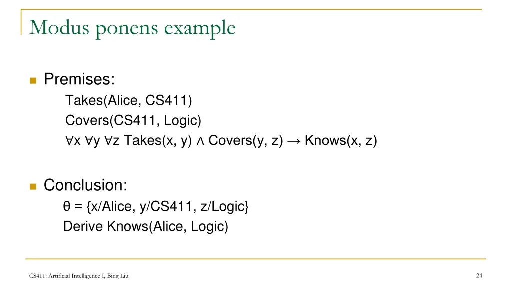 modus ponens example