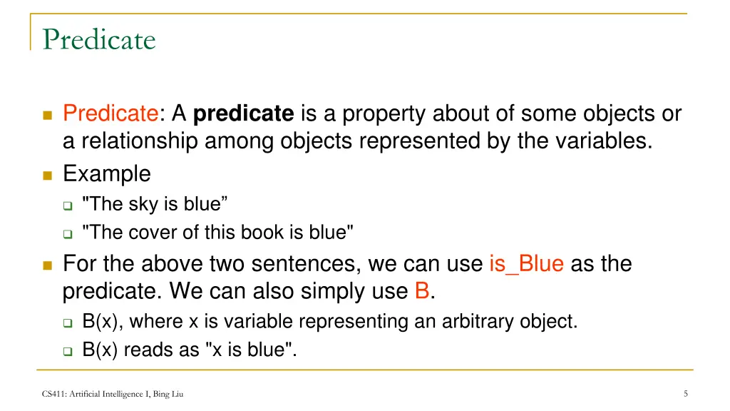 predicate