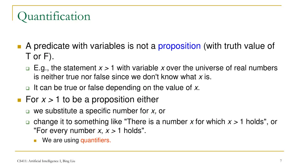 quantification