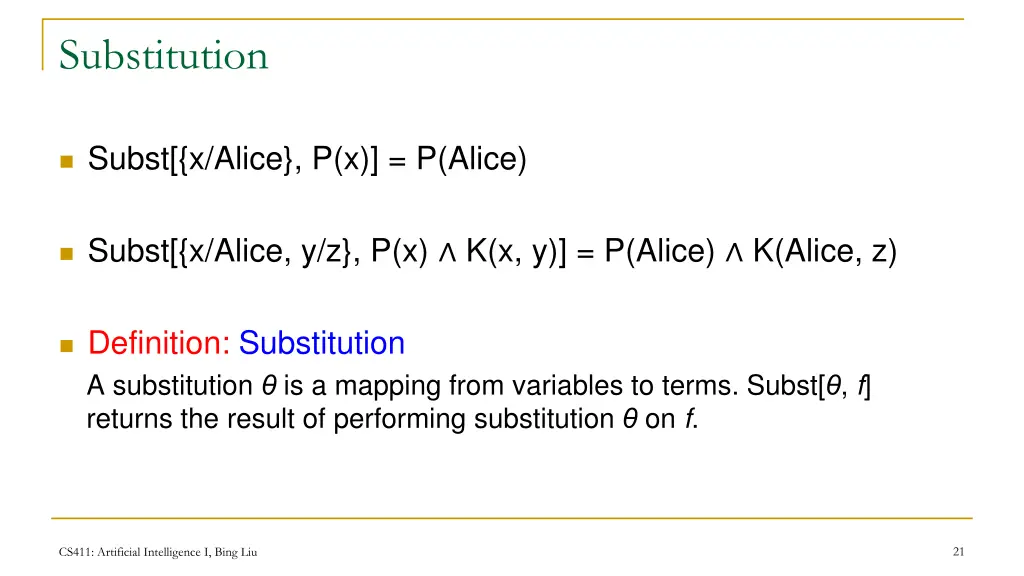 substitution