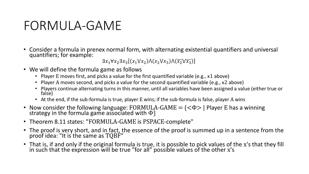 formula game