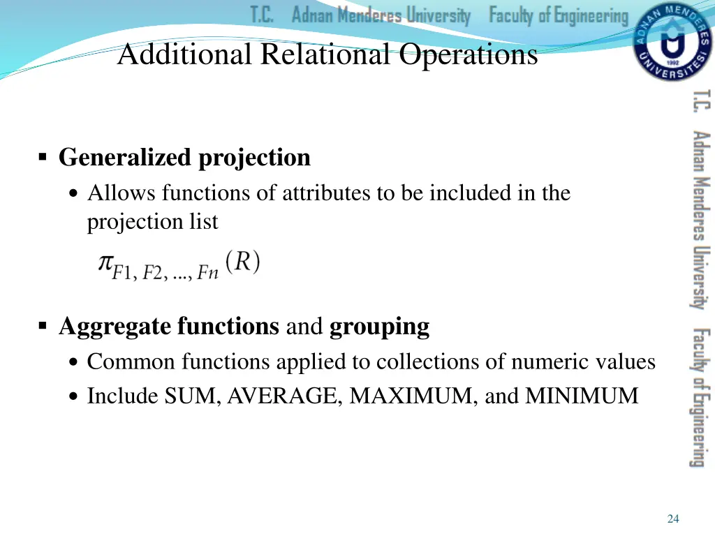 additional relational operations