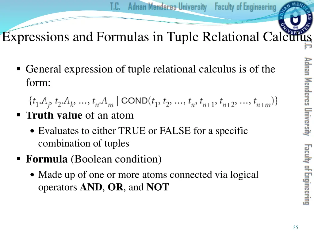 expressions and formulas in tuple relational