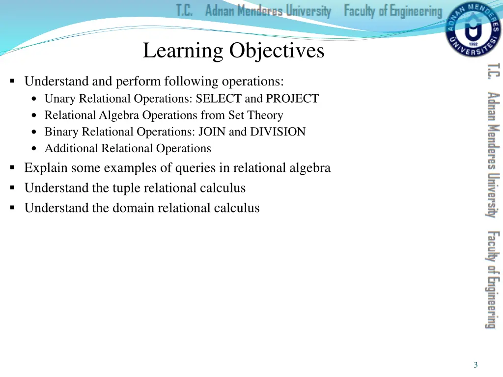 learning objectives