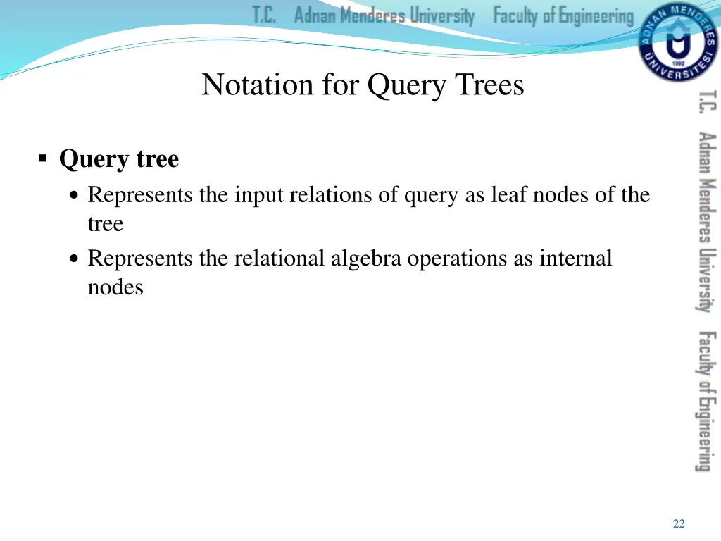notation for query trees