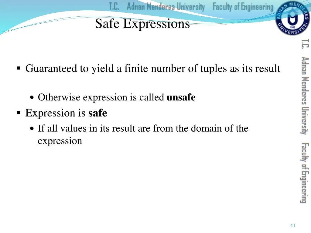 safe expressions