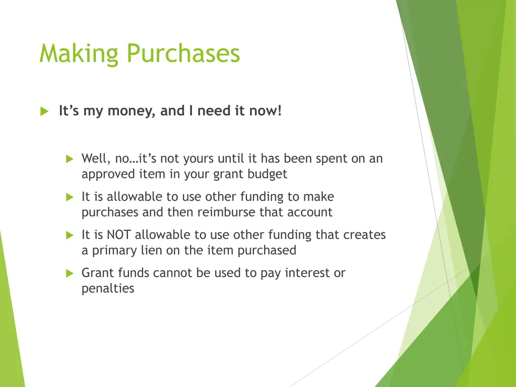 making purchases