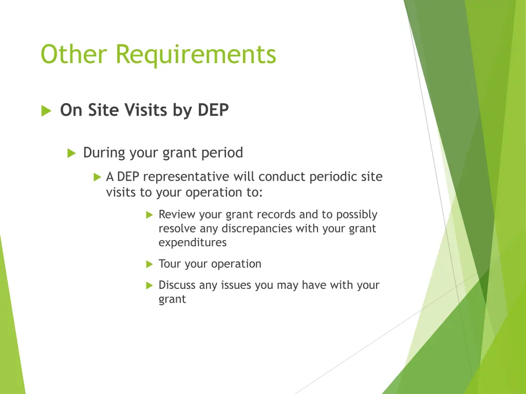 other requirements