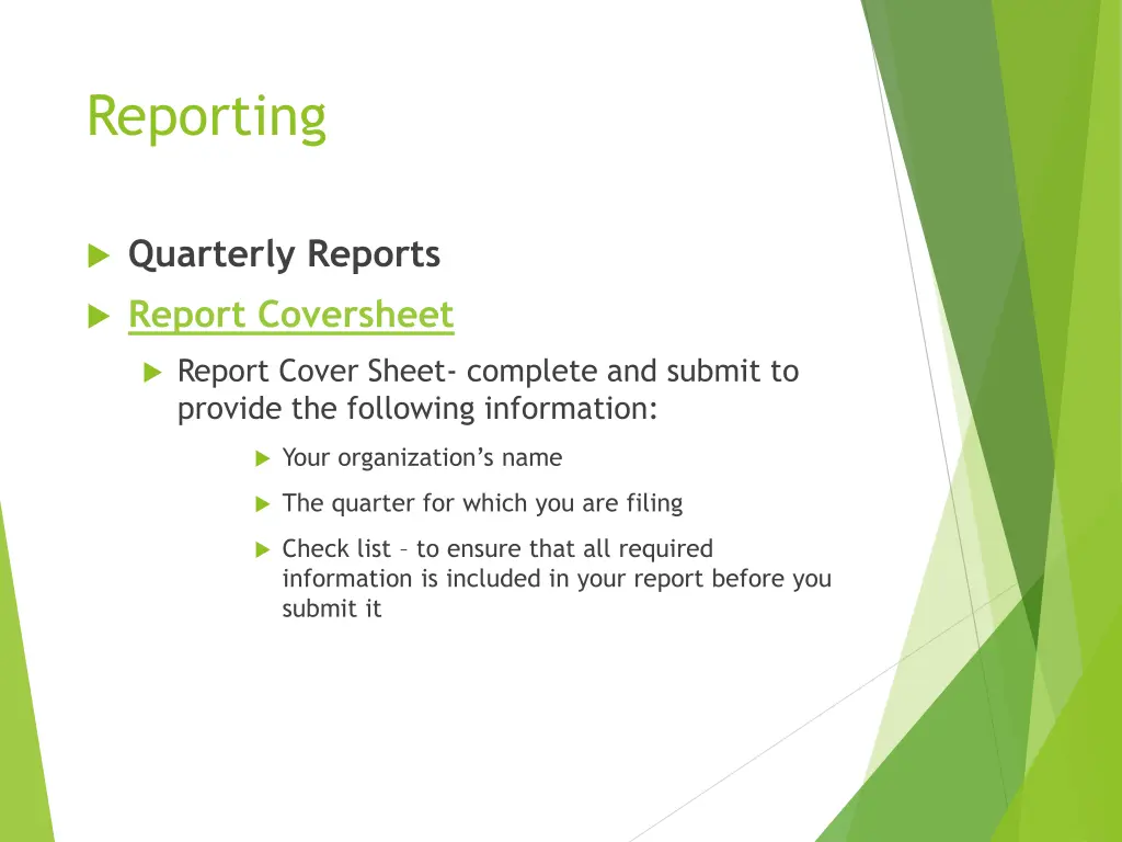 reporting 2