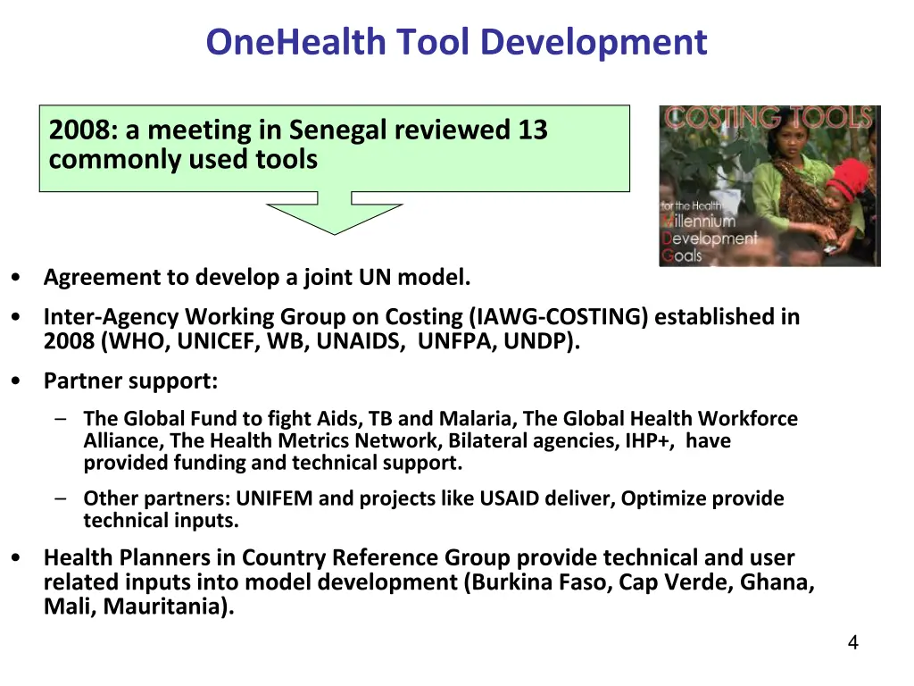 onehealth tool development