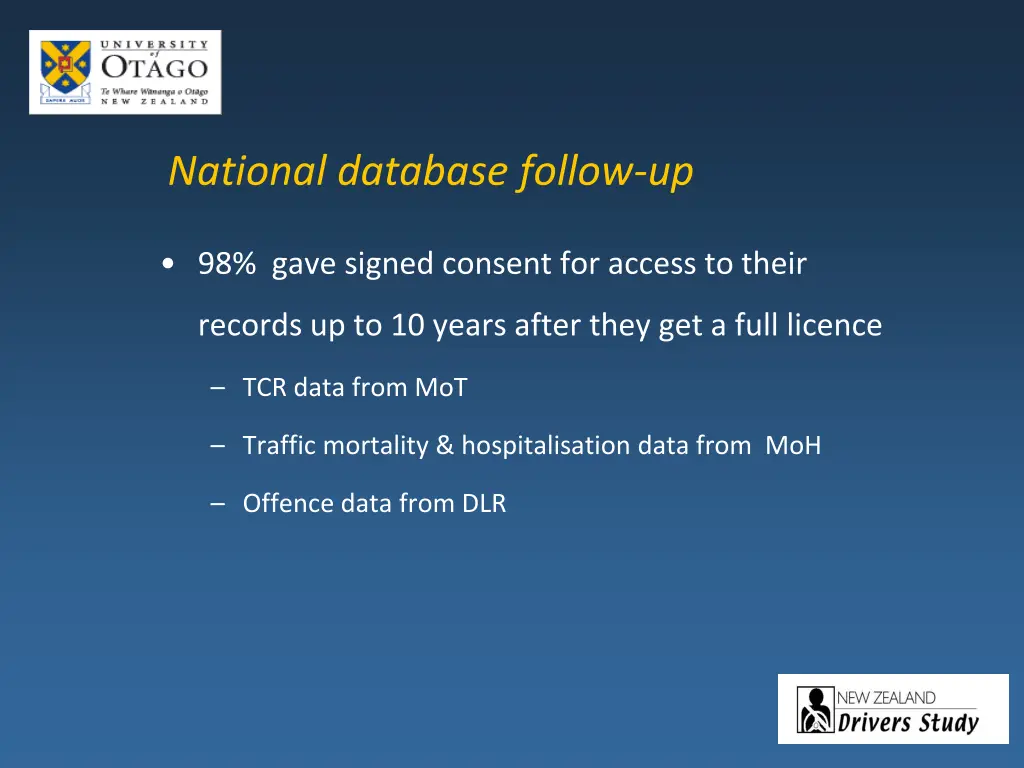 national database follow up