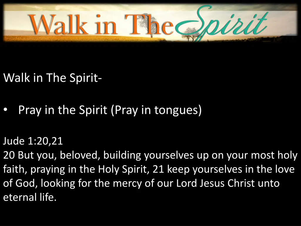 walk in the spirit 11