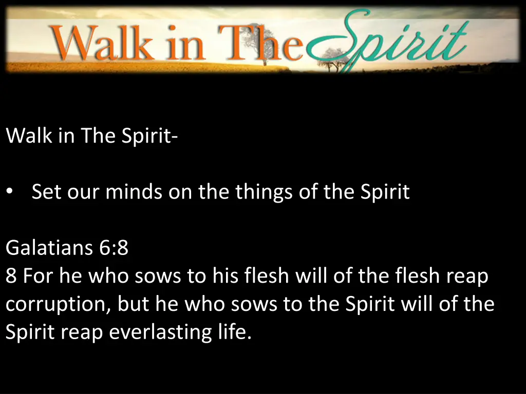 walk in the spirit 2