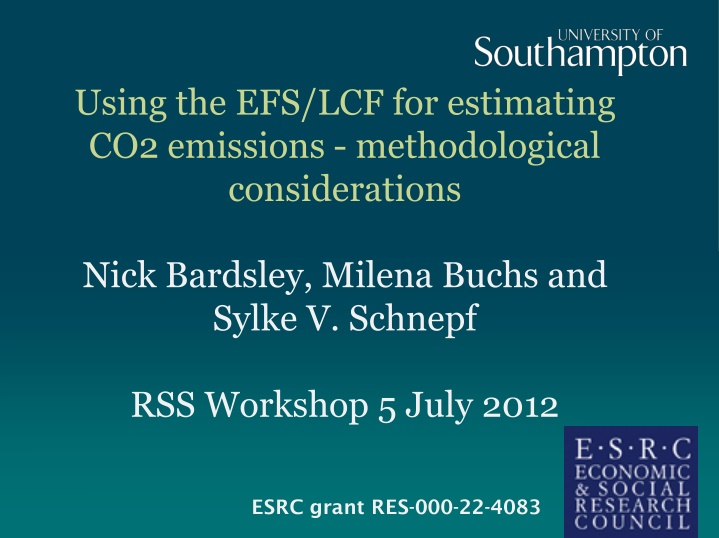 using the efs lcf for estimating co2 emissions