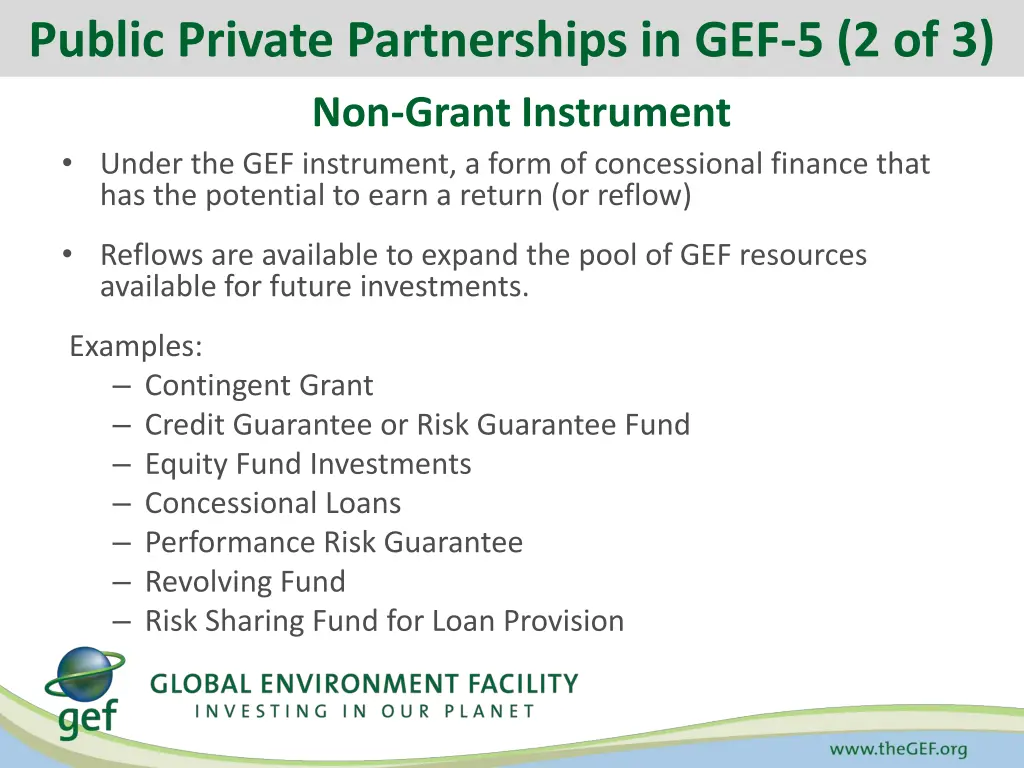 public private partnerships in gef 5 2 of 3