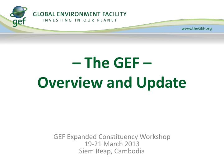 the gef overview and update