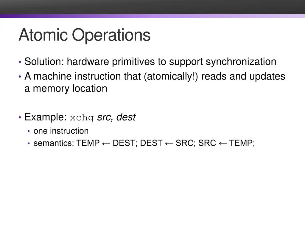 atomic operations