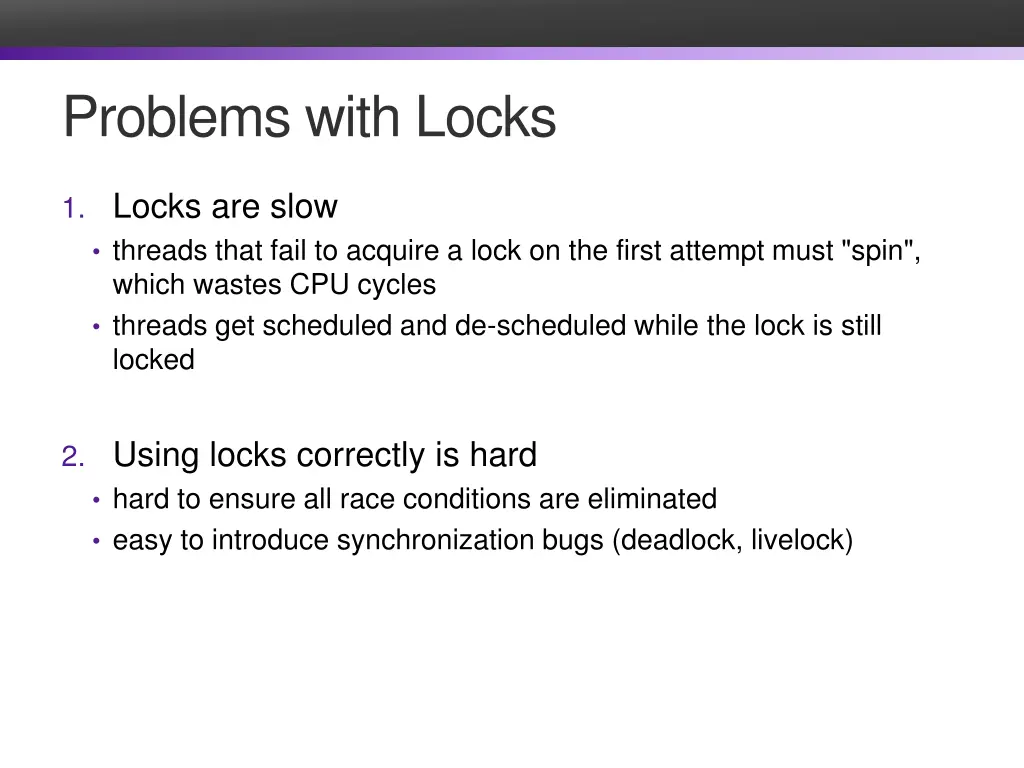 problems with locks