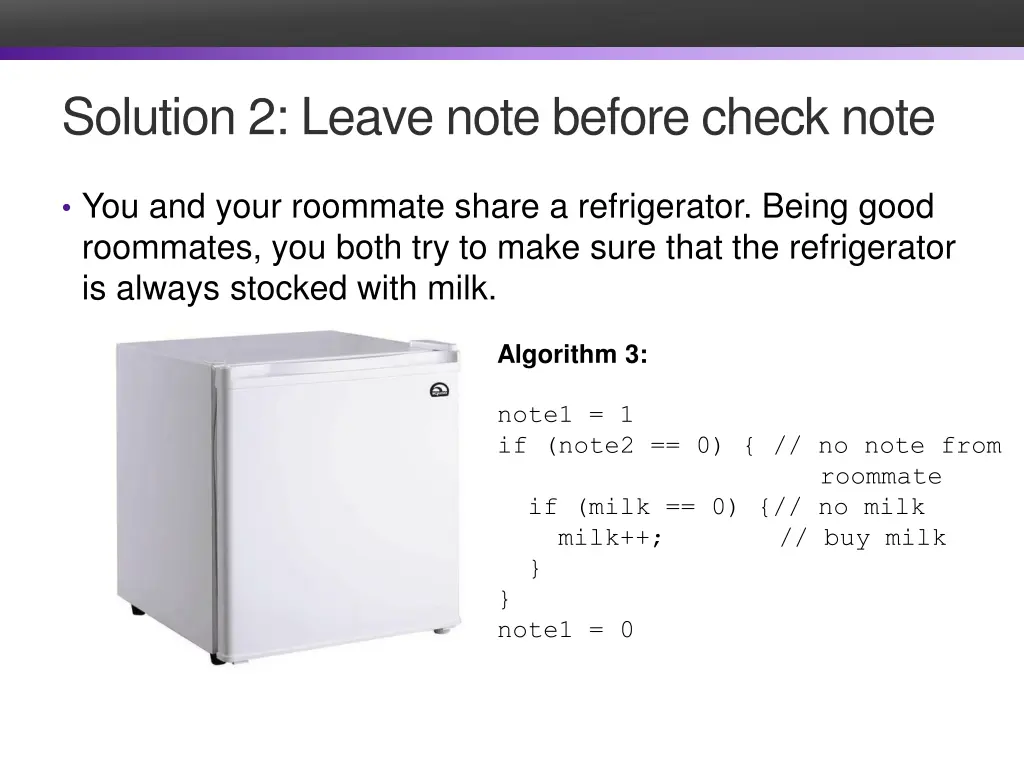 solution 2 leave note before check note