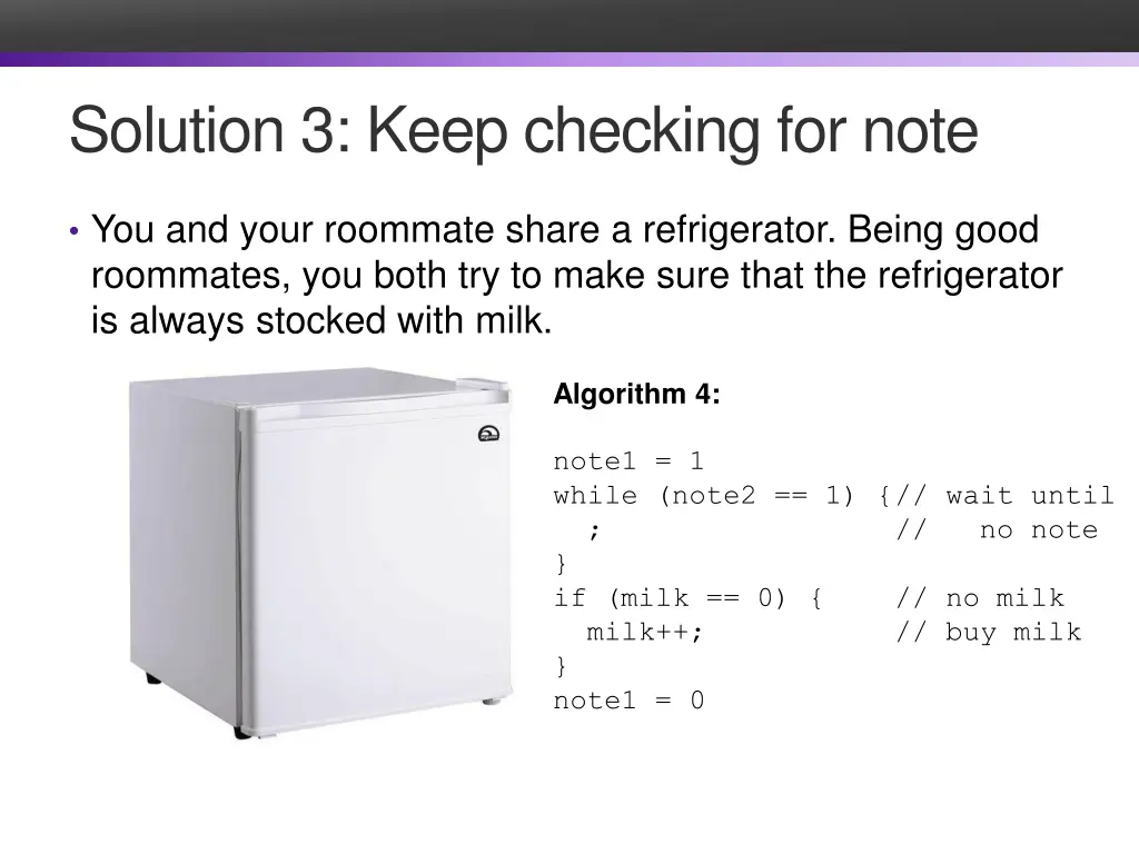 solution 3 keep checking for note