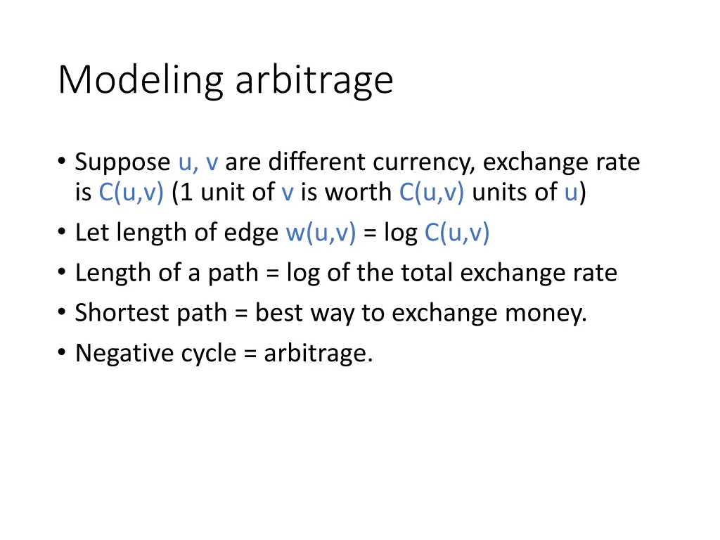 modeling arbitrage