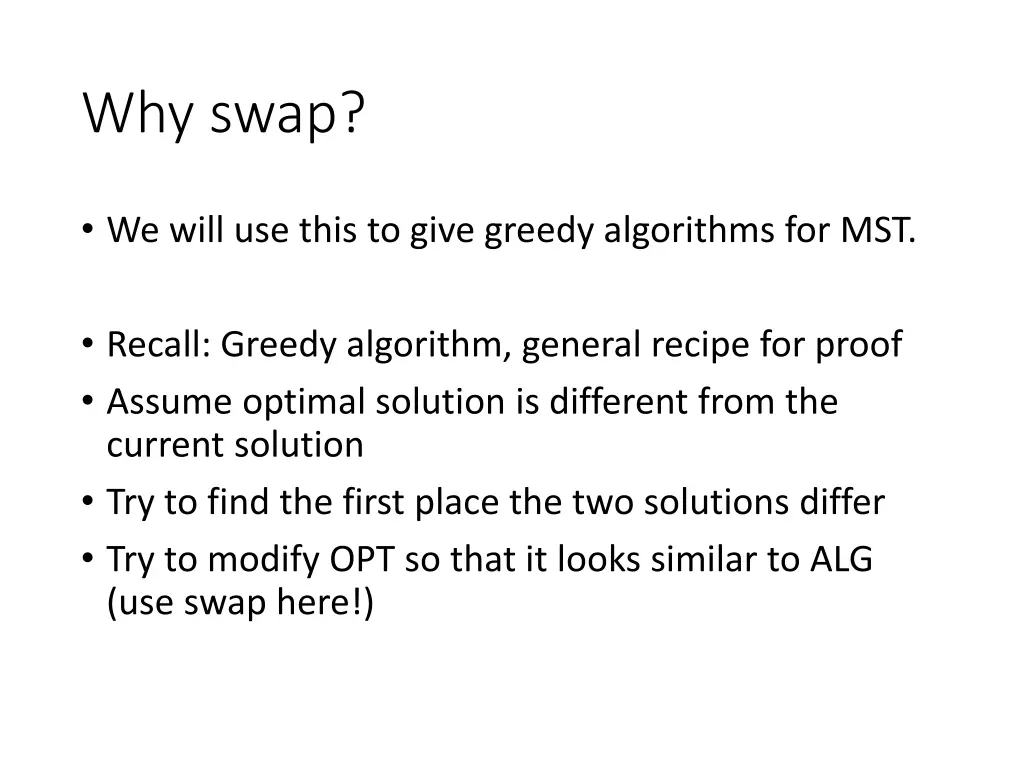 why swap